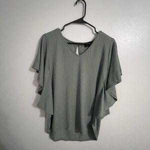 AUW Pale Olive Green Top In Size M